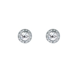 Ted Baker Soletia Solitaire Sparkle Crystal Stud Earrings For Women (Silver Tone/Crystal)