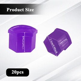 QZTYTY 20PCS Wheel Lug Nut Covers Bolt Caps, Wheel Lug Covers, 17mm Hexagonal Nut Covers with Removal Tool, Vehicle Accessories Car Tire Nut Caps Bolt Cover for Cars (Purple, 17mm)