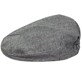 mintgreen Newborn Herringbone Newsboy Cap, darkgray