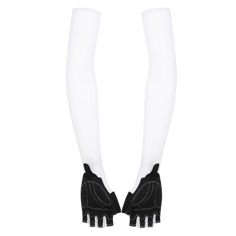 A Pair White Elastic Polyurethane Outdoor Cycling Anti Skid Sunscreen