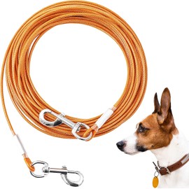 Mi Metty Dog Cable Untie 30 ft (9 m) Chew-proof Dog Leads for the Garden, Dog Lead for Large Dogs up to 253 lbs, Dog Runner Tether Line for Outdoor Use