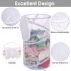 BATTOO Large Collapsible Laundry Basket with Lid Foldable Mesh Pop