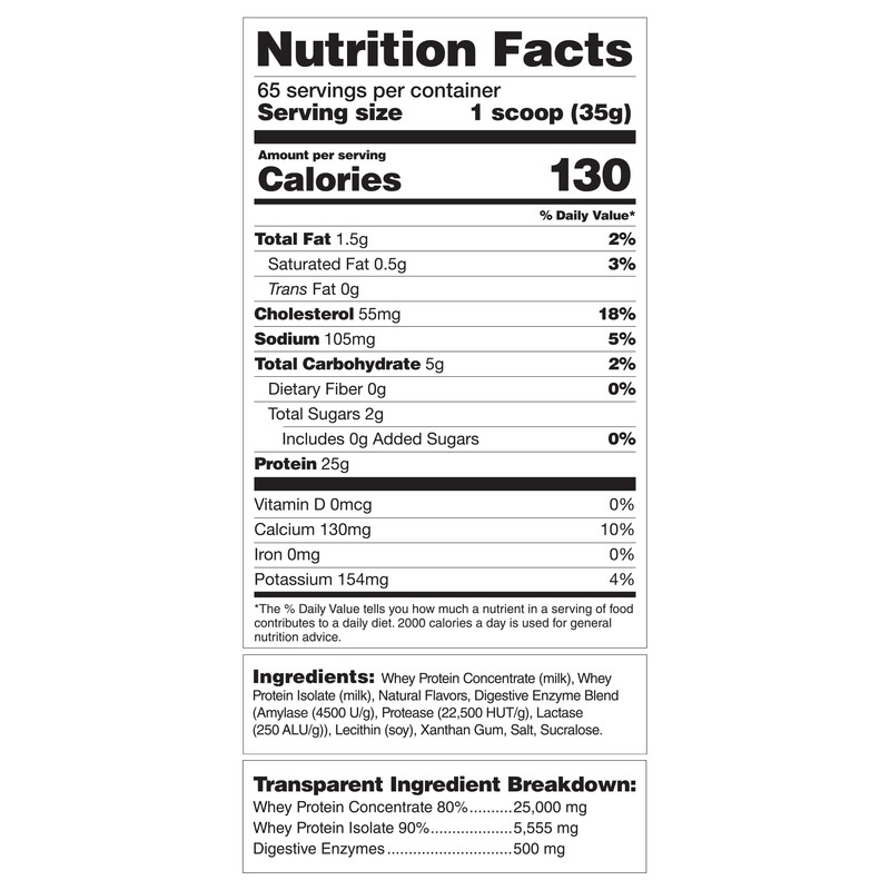 Magnum Whey 100+, Whey Protein Powder - 62 Servings, Vanilla