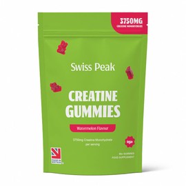 Swiss Peak Creatine Gummies 3750mg Creatine Monohydrate Watermelon Flavour 90 Vegan Gummies Easy Daily Creatine Supplement Made in Britain