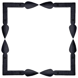 4 Pack 6" Metal L Bracket for Furniture - Black - Handmade Decorative Steel Brackets - Rustic Metal Corner Brackets for Front Doors, Gates, Garages, Tables & Cabinets - The Jamestown Series