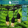 Banord Outdoor String Lights, 48FT Waterproof Patio Lights with 2W