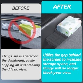psler Behind Screen Storage Box - Fit for 2024 Model 3 Highland Center Console Dashboard Tray Dash Board Storage Organizer for Model 3 Highland Accessories 2024