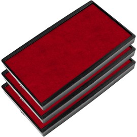COLOP E/60 Non-Toxic, Water Based Premium Replacement Pad for Printer 60 - Pack of 3 - Red