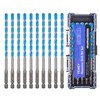 YEXEY 10PCS 1/4" Masonry Concrete Drill Bit Set,Tungsten Carbide Drill