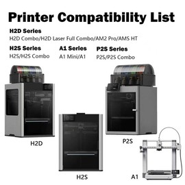 HzdaDeve 4 Pack 0.4MM P2S/H2D/H2SA1/A1 Mini Combo Hotend Print Head Hot End Kit Extruder Upgrade High-Temperature Hardened Steel Nozzle Heating Rod Silicone Cover for Bambu Lab 3D Printer