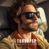 TURBOPEP Square Polarized Sunglasses for Men and Women Lightweight Frame