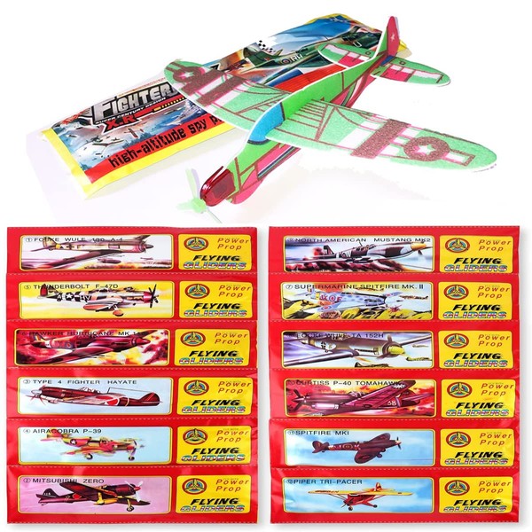 Pack of 12 Gliding Planes Set, Polystyrene Planes, Polystyrene Planes,