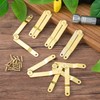 OIIKI 10pcs Gold Lid Support Hinge with 20 Screw, Foldable