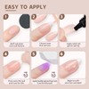 Maigitur Black French Tip Nails - Press On Coffin Shape