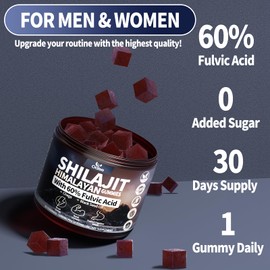 OALSE Pure Himalayan 18,000mg Shilajit Gummies with 60%+ Fulvic Acid & 85+ Trace Minerals (1 Pack)