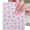 5D Embossed Bow Nails Stickers for Nail Art Self-Adhesive Bow