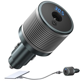 Car Adapter for Starlink Mini, 12V or 24V to 30V Step Up Converter 60W, DC Power Adapter for Starlink Mini with Voltage Display & Switch, Aluminum Alloy Charger Accesorios for RV Truck Boat