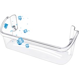 UPGRADED 242126602 Refrigerator Door Bin Shelf Replacement for Frigidaire Electrolux Refrigerator Door Shelf Bin Bottom 2 Shelves - Side Shelf Rack Parts AP6278233 PS12364199 4547407