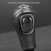 Gear Shift Knob Unlock Button Cover Carbon Fiber Shifter Lever