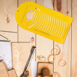 KASCLINO Circle Cutting Jig for Plunge Router, High Accuracy Groove Milling Circle Cutting Jig for Making Speaker Cutouts Cut Circles for Woodworking Tool(Yellow)