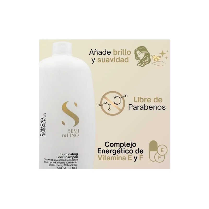 Shampoo Alfaparf Sdl Diamond Iluminación, Pelo Brillante 1 L