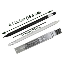 Maydahui 12 PCS Triangular Pole Mechanical Pencil with Sharpener Novelty Non Sharpening Automatic Pencil with 12 PCS 2B Lead Refills 2.0 mm Plastic for School Writing