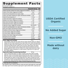 Ancient Nutrition Ancient Nutrition Organic SuperGreens and Multivitamin Tablets with Probiotics, Made from Real Fruits, Vegetables and Herbs, for Digestive, Detoxification and Energy Support, 90 Count