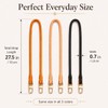 Genuine Leather Short Shoulder Strap Replacement, Brown Rolled Handle Compatible