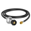 Jakivew 5FT Propane Regulator Hose, Low Pressure Gas Line for
