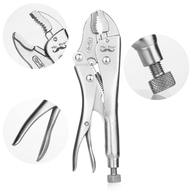 Mr. Pen- 7 Inch Curved Jaw Alloy Steel Locking Pliers