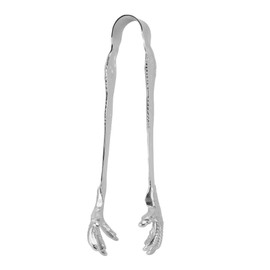 Claw Style Ice Tong Stainless Steel Hand Polished Eagle Claw Shape Ice Tongs for Bar Home Use Silver