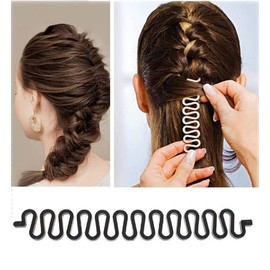BHARATGAURAV - Hair Accessories 5 Pcs fashion french hair styling clip stick bun maker braid tool accessories twist plait braiding (black)