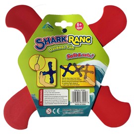 Shark Rang Red Boomerang - Great Beginner Boomerang for Kids or Adults. Soft and Safe.