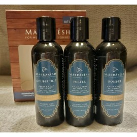 Marrakesh For Men 3pc Travel Kit 2N1 Shampoo/Body Wash, Styling Gel, Shave Cream
