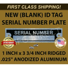Unbranded SERIAL NUMBER VIN BLANK PLATE IDENTIFICATION VEHICLE ID TAG USA SHIP W/TRACKING
