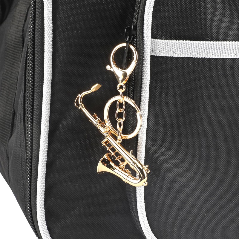MoonEmbassy Key Holder, Saxophone, Miniature Saxophone, Musical Instrument Gift, Case