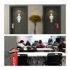 Relaxdays Set of 10 Toilet Sign for Hanging, Double-Sided, Bathroom