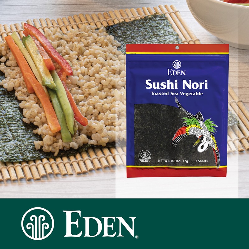Eden Foods Nori Sushi Toasted 7 Sheets, 0.6 oz