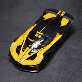 Brago 1:18 Bugatti Bolide Yellow Car Diecast Model / 브라고 1:18 부가티 볼리드 옐로우 자동차 다이캐스트 모형