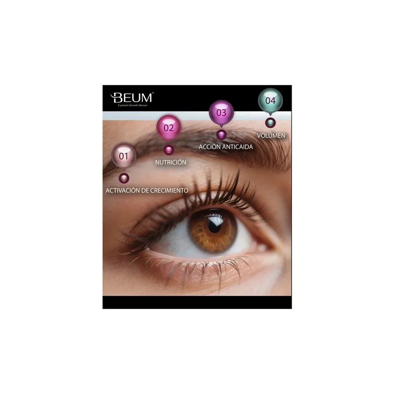 Suero Serum Crecimiento De Pestañas Y Cejas Más Volumen Beum