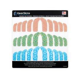 HearSkins Hearing Aid Stickers Decals Skins | Santa, Snowflakes, Christmas Patterns | Fits BTE & RIC Amplifiers, Find The Best Size and Apply, Easily Removable & Repositionable (Winter Wonderland)