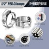 1/2 inch PEX Pipe Clamps 50 PCS, PEX Cinch Clamps
