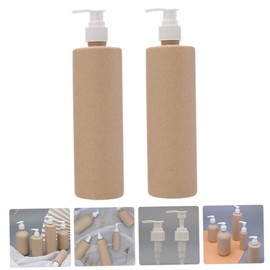 OATIPHO 2pcs Refillable Travel Pump Bottles Leak Shampoo Dispenser Containers for Lotion and Conditioner Material for Bathroom and Shower Use