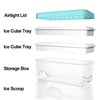 Ice Cube Trays for Freezer, Ice Cube Bin Scoop Trays,