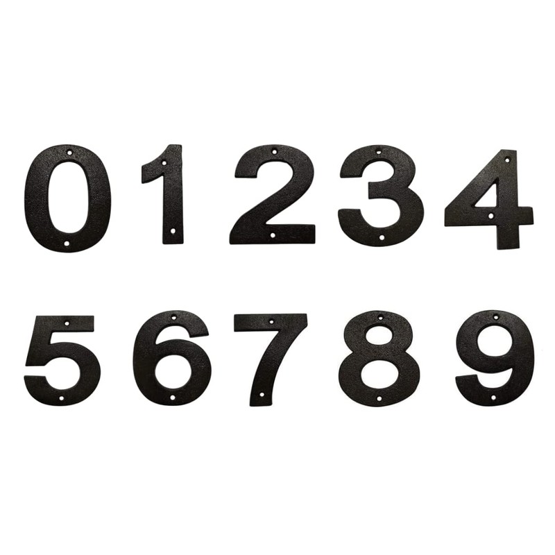 Cast Iron Door Number 8 - Black House Numbers