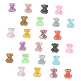Healeved Nail Art Decorations Bear Charms 100pcs Resin Nail Charms Perfect for Women Ladies and Female DIY Crafts