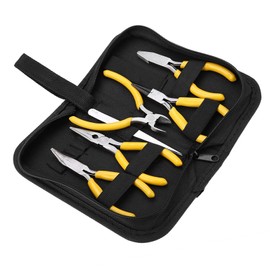 5pcs Jewelry Pliers Tools Kit, Bent Nose Pliers Round Nose Pliers, Jewelry Pliers for Wrapping, Crafts, Beading, Wire Wrapping