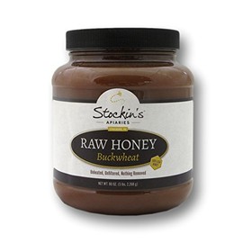 Stockin's Unheated and Unfiltered Raw Buckwheat Honey, 5 Lb. Container
