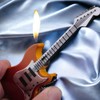 Guitar Lighter, Refillable Butane Lighter, Butane Soft Flame (No Gas)-Brown