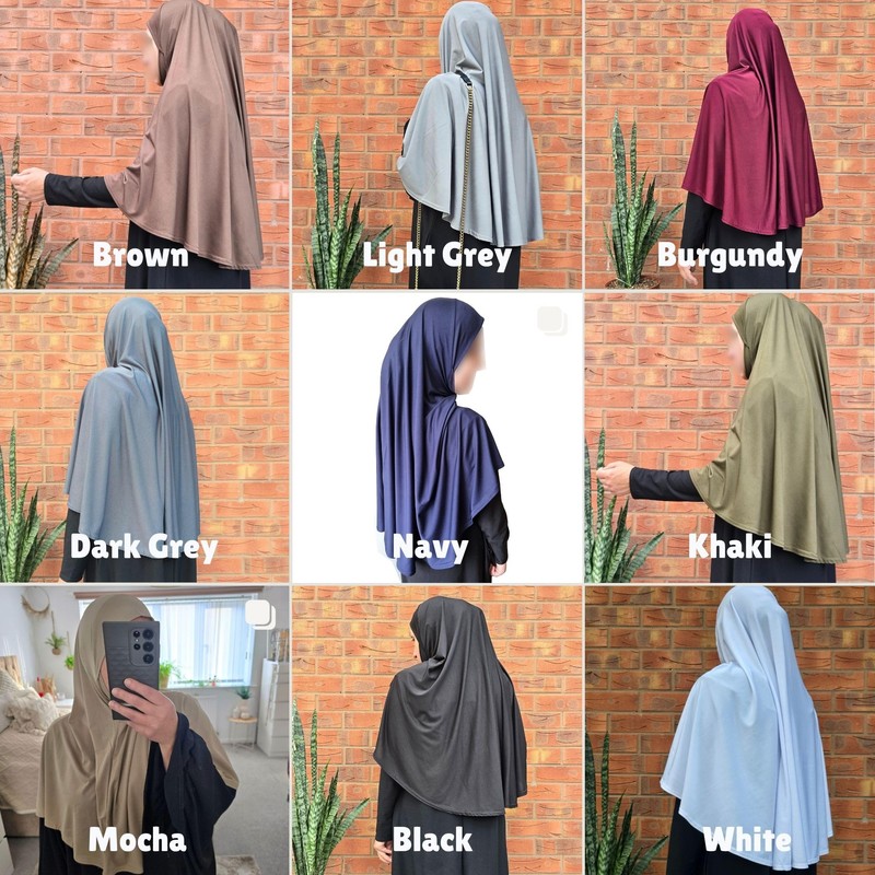 XL one piece al Amira instant ready made Hijab with